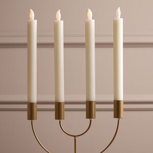 Столовые светодиодные свечи Homely Light 25 см кремовые, 4 шт, на батарейках, IP20