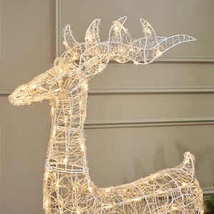 Светодиодный Олень Винсент 120 см, 150 теплых белых LED ламп, с холодным мерцанием, акрил, IP44 Winter Deco фото 6