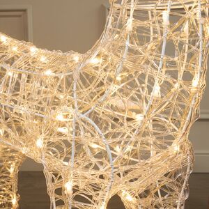 Светодиодный Олень Винсент 120 см, 150 теплых белых LED ламп, с холодным мерцанием, акрил, IP44 Winter Deco фото 4