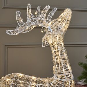 Набор светодиодных оленей - Мама с малышом на прогулке 100 см, 160 теплых белых LED ламп, таймер, акрил, IP44 Winter Deco фото 4