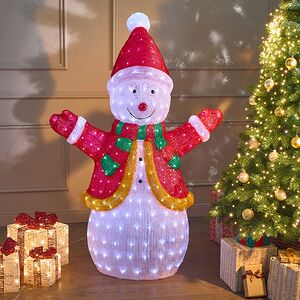 Светодиодная фигура Снеговик - Festa Allegra 145 см, 400 холодных белых LED ламп, акрил, IP44 Winter Deco фото 3