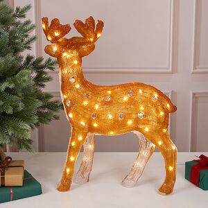 Светодиодный Олень Малыш Бакли 63 см, 80 теплых белых LED ламп, акрил, IP44 Winter Deco фото 5