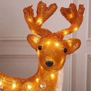 Светодиодный Олень Малыш Бакли 63 см, 80 теплых белых LED ламп, акрил, IP44 Winter Deco фото 2