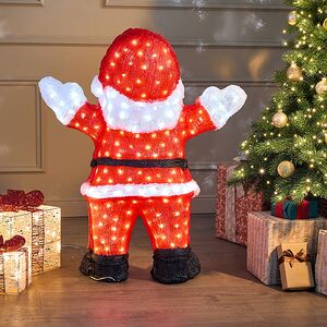 Светодиодная фигура Санта Клаус - Bonne Annee 89 см, 300 холодных белых LED ламп, акрил, IP44 Winter Deco фото 3