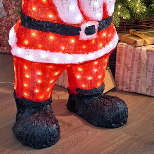 Светодиодная фигура Санта Клаус - Bonne Annee 89 см, 300 холодных белых LED ламп, акрил, IP44 Winter Deco фото 4
