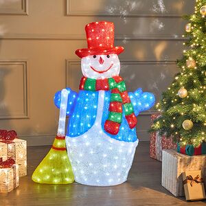 Светодиодная фигура Снеговик Марти 100 см, 300 холодных белых LED ламп, акрил, IP44 Winter Deco фото 1