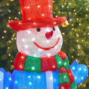 Светодиодная фигура Снеговик Марти 100 см, 300 холодных белых LED ламп, акрил, IP44 Winter Deco фото 2