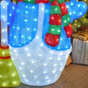 Светодиодная фигура Снеговик Марти 100 см, 300 холодных белых LED ламп, акрил, IP44 Winter Deco фото 4