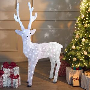 Светодиодный Олень Роско 135 см, 190 холодных белых LED ламп, акрил, IP44 Winter Deco фото 1