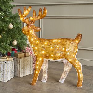 Светодиодный Олень Энико 81 см, 100 теплых белых LED ламп, акрил, IP44 Winter Deco фото 5