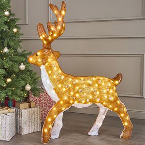 Светодиодный Олень Хирш 110 см, 160 теплых белых LED ламп, акрил, IP44 Winter Deco фото 7