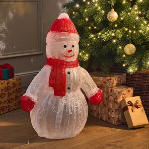 Светодиодная фигура Снеговик Юки 60 см, 120 холодных белых LED ламп, акрил, IP44 Winter Deco фото 6
