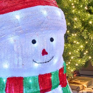 Светодиодная фигура Снеговичок Очаровашка 90 см, 200 холодных белых LED ламп, акрил, IP44 Winter Deco фото 6