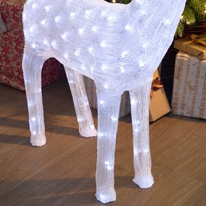 Светодиодная фигура Олень Вальттер 100 см, 160 белых LED ламп, акрил, IP44  Winter Deco фото 4