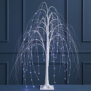 Светодиодное дерево Ива Basildon 120 см, 140 холодных белых микро LED ламп, IP44 Winter Deco фото 1