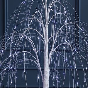 Светодиодное дерево Ива Basildon 120 см, 140 холодных белых микро LED ламп, IP44 Winter Deco фото 2