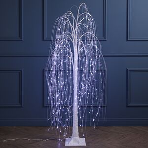 Светодиодное дерево Ива Basildon 150 см, 400 холодных белых микро LED ламп, IP44 Winter Deco фото 1