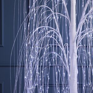Светодиодное дерево Ива Basildon 180 см, 864 холодных белых микро LED ламп, IP44 Winter Deco фото 2