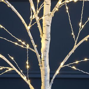 Светодиодное дерево Березка заснеженное 120 см, 300 теплых белых LED ламп, IP44 Winter Deco фото 5