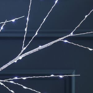 Светодиодное дерево Березка Balbeggi заснеженное 150 см, 400 холодных белых LED ламп, IP44 Winter Deco фото 4