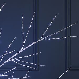 Светодиодное дерево Березка Balbeggi заснеженное 180 см, 600 холодных белых LED ламп, IP44 Winter Deco фото 4
