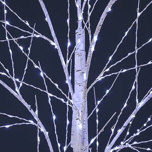 Светодиодное дерево Березка Balbeggi заснеженное 210 см, 750 холодных белых LED ламп, IP44 Winter Deco фото 5