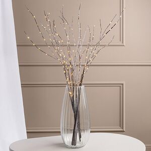 Светодиодная ветка Winkley 90 см коричневая, 40 теплых белых LED ламп, таймер, IP44