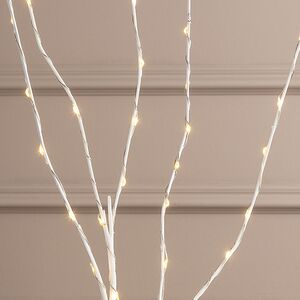 Светодиодная ветка Winkley 90 см белая, 40 теплых белых LED ламп, таймер, IP44 Winter Deco фото 4