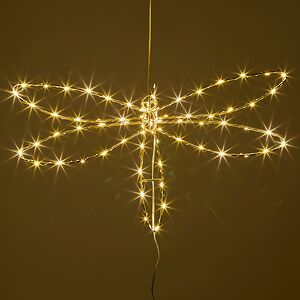 Плоское светодиодное украшение Стрекоза 50 см, 70 теплых белых LED ламп, IP44 Winter Deco фото 5