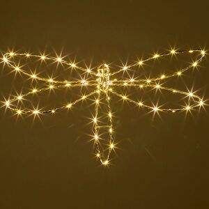 Плоское светодиодное украшение Стрекоза 50 см, 70 теплых белых LED ламп, IP44