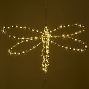 Плоское светодиодное украшение Стрекоза 80 см, 126 теплых белых LED ламп, IP44 Winter Deco фото 3