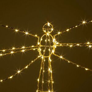 Плоское светодиодное украшение Стрекоза 80 см, 126 теплых белых LED ламп, IP44 Winter Deco фото 4