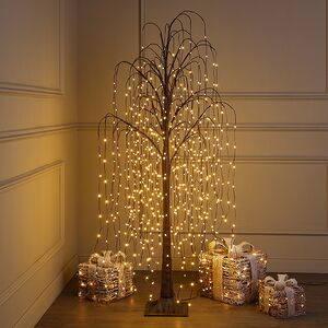 Светодиодное дерево Ива Birmingham 150 см, 624 теплых белых LED ламп, IP44 Winter Deco фото 5