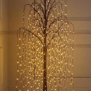 Светодиодное дерево Ива Birmingham 150 см, 624 теплых белых LED ламп, IP44 Winter Deco фото 2