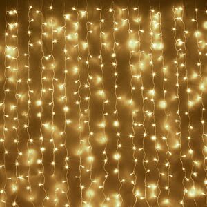 Светодиодная гирлянда занавес Profi Rubber 2*3 м, 600 теплых белых LED ламп, белый КАУЧУК+ПВХ, соединяемая, IP65