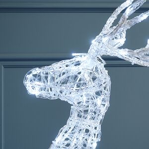 Светодиодная фигура Олень Дэнсер 80 см, 120 холодных белых LED ламп, IP44 Winter Deco фото 4
