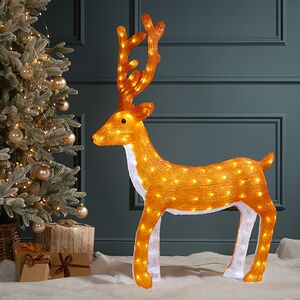 Светодиодная фигура Олень Нико 110 см, 160 холодных белых LED ламп, IP44 Winter Deco фото 5