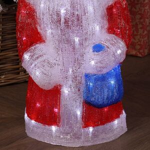Светодиодная фигура Дед Мороз 52 см, 80 холодных LED ламп, IP44 Winter Deco фото 5