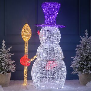 Светодиодный Снеговик Стаффи 180 см, 792 холодных белых LED лампы, IP67 Winter Deco фото 9