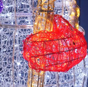 Светодиодный Снеговик Стаффи 180 см, 792 холодных белых LED лампы, IP67 Winter Deco фото 10