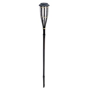 Садовый фонарь на солнечной батарее Solar Bamboo - Black 65 см, с эффектом живого пламени, IP44 Koopman фото 5
