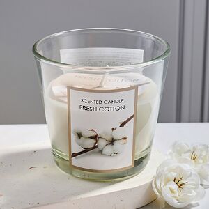 Ароматическая свеча Fresh Cotton 8 см, в стеклянном стакане Koopman (Купман) фото 1