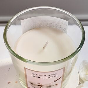 Ароматическая свеча Fresh Cotton 8 см, в стеклянном стакане Koopman (Купман) фото 2