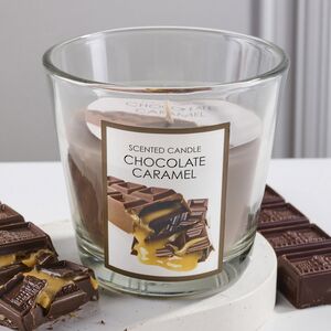 Ароматическая свеча Chocolate Caramel 8 см, в стеклянном стакане Koopman (Купман) фото 1