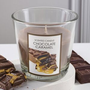 Ароматическая свеча Chocolate Caramel 8 см, в стеклянном стакане Koopman (Купман) фото 3