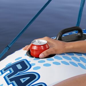 Надувное круг-кресло Rapid Rider 123 см с навесом, голубое Bestway фото 4