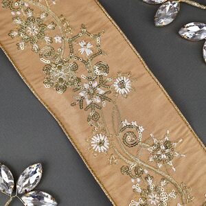 Декоративная лента Inca Gold: Margherite 500*10 см Kaemingk фото 4