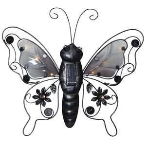Садовый настенный светильник Solar Butterfly на солнечной батарее, 39*34 см, 8 теплых белых LED ламп, IP44 Star Trading фото 2