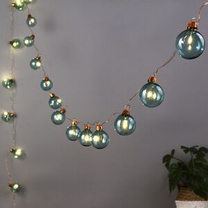 Светодиодная гирлянда на батарейках Christmas Balls 2.65 м, 20 холодных белых мини LED ламп, медная проволока, IP20