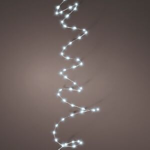 Светодиодная гирлянда на батарейках Роса Extra Lights 1.59 м, 100 холодных белых мини LED ламп, серебряная проволока, IP20 Kaemingk фото 4